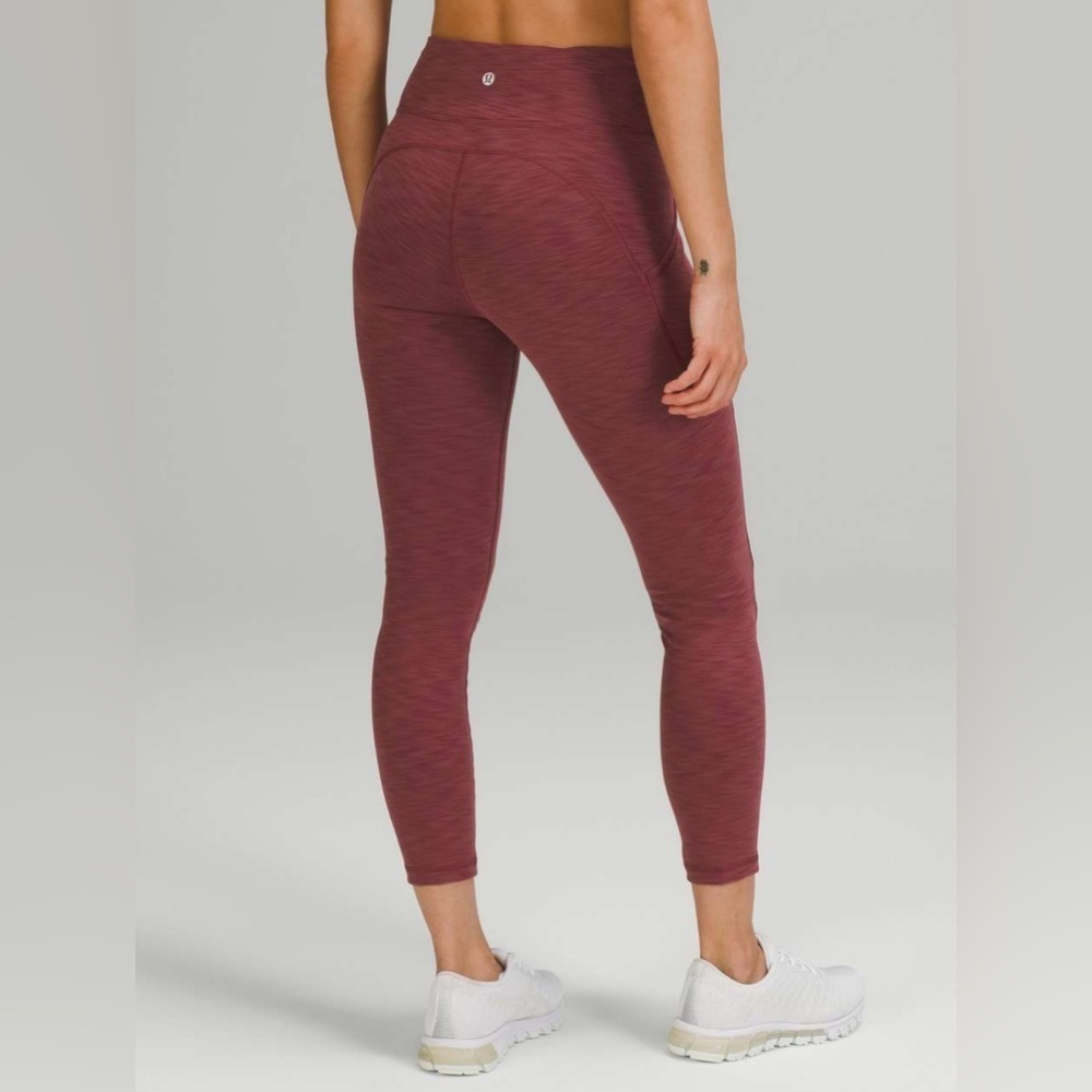 Lululemon Invigorate High-Rise Tight 25" Heathered Mulled Wine 6